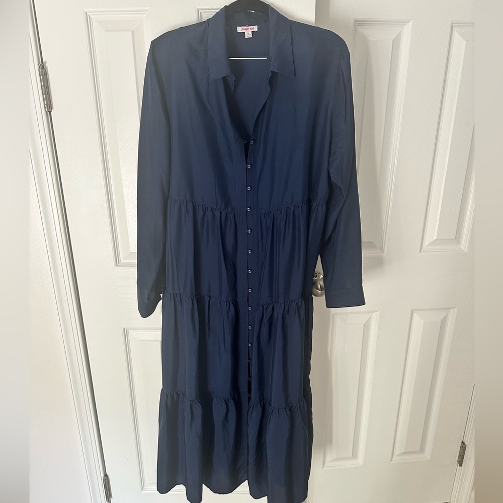 Johnny Was Deep Blue Long Sleeve maxi dress
